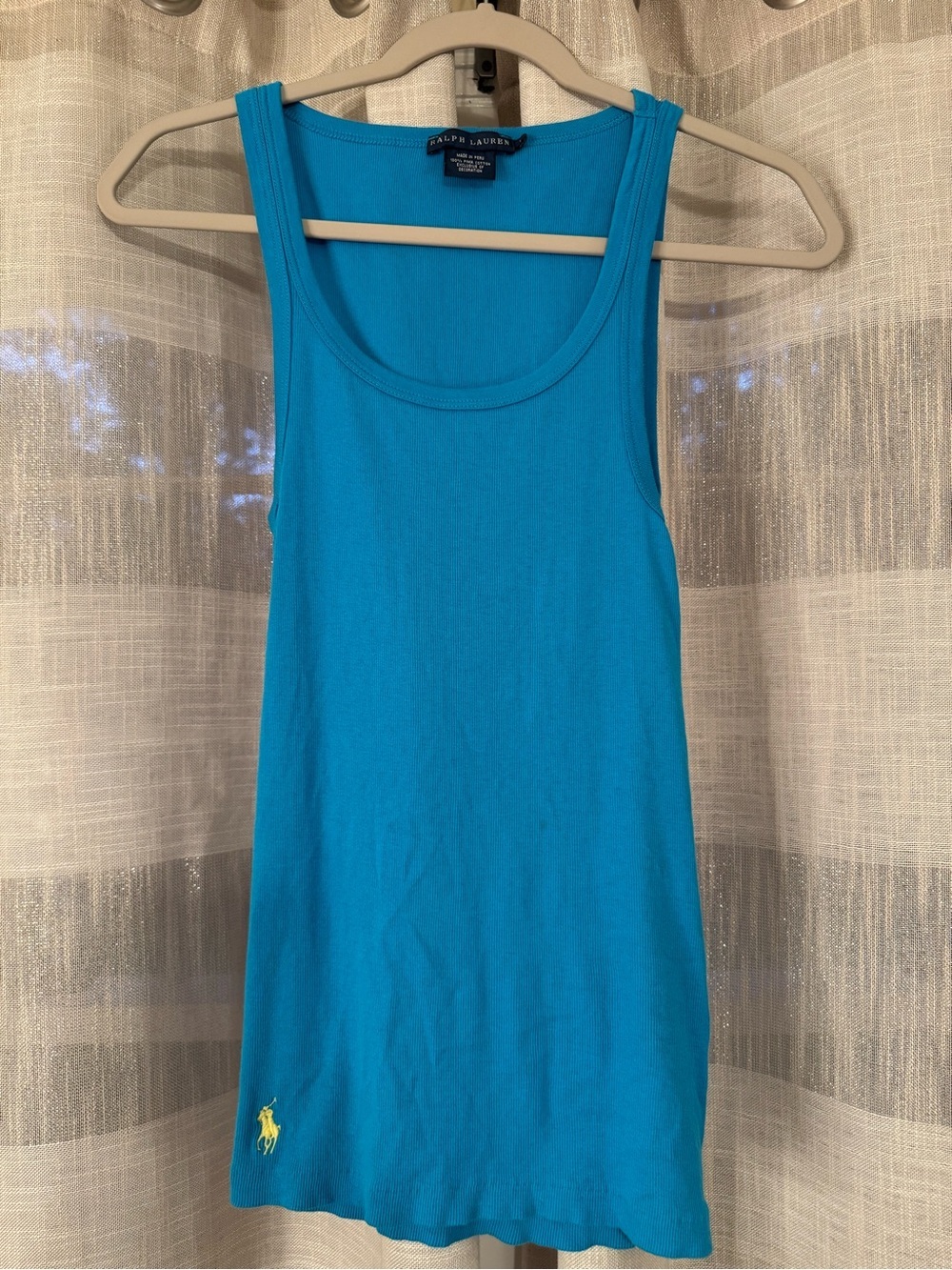 Ralph Lauren Bright Teal Blue Scoop Neck Tank